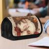 Packing Organizers 1pc Double Layer Flip Pencil Case - Autumn Nap of a Hedgehog, Large Capacity, Portable Polyester Pen Storage Bag with Zipper Closur