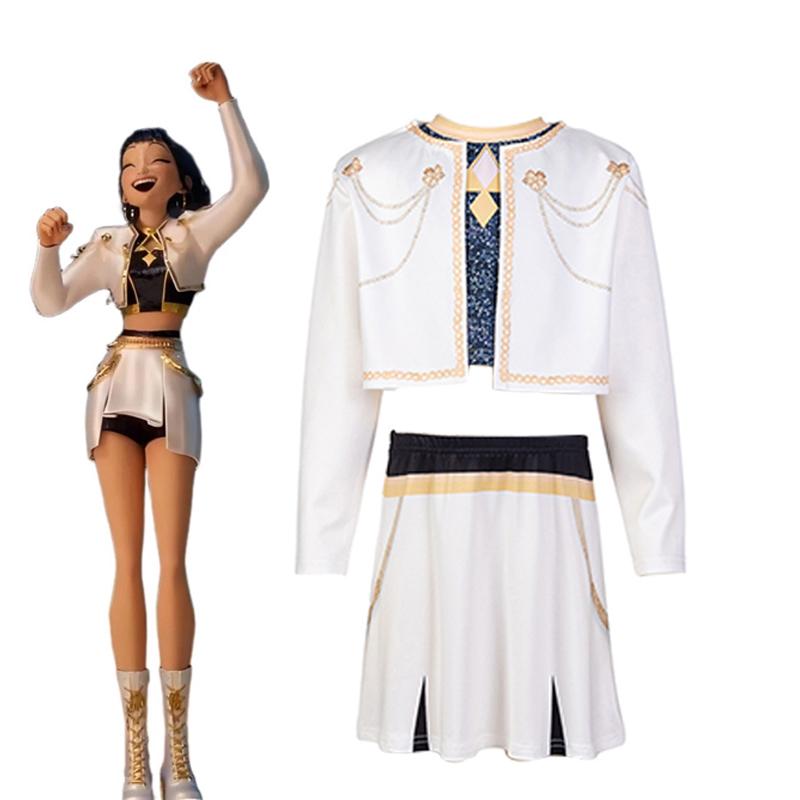 K Pop Sängerin Huntri/x Cosplay Kostüm für Mädchen Rumi Mira Zoey Cosplay Outfits Rollenspiel Halloween Anzug Performance Uniform