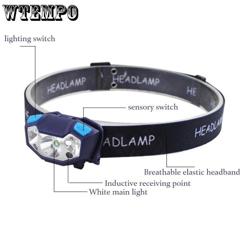 Reflektory LED Mocne Światło Ładowanie Indukcyjne Zdalne 3000 Latarka Zestaw Słuchawkowy Super Jasna Nocne Wędkowanie Lampa Górnicza