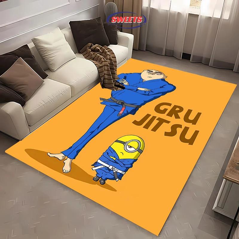 Jiu Jitsu Mma Koberec 3D HD Tisk pro Obývací Pokoj Ložnici Podložka Pohovka Rohožka Podlahový Koberec Protiskluzový Dekor Odolná Pratelná Podložka Dárek
