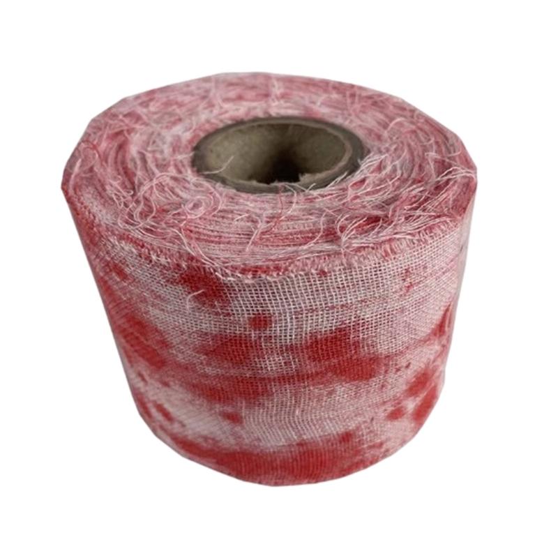 Scary Bloody Gauze Cloth Halloween Horrifying Blood Cloth Spooky Fabric Blood Strips for Halloween, Party Haunted House 1