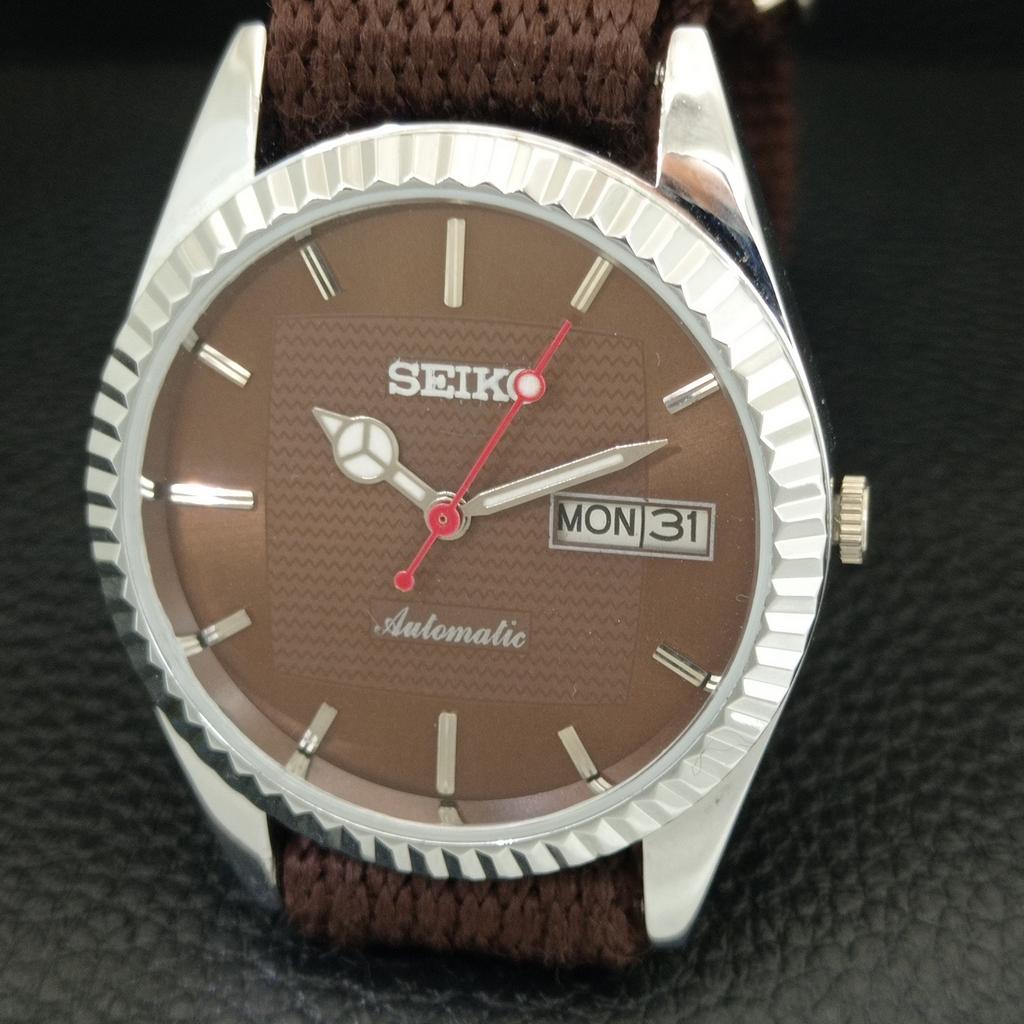 AUTOMATIC VINTAGE REFURBISHED SEIKO 6309A JAPAN MENS BROWN DIAL WATCH a443162-1