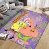 SpongeBob SquarePants3 Flannel Pattern Square Carpet,Area Rug,Carpet Rug for Living Room Bedroom Sofa Playroom Decor,Non-slip Floor Mat