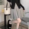 Autumn/Winter Women's Knitted Skirt High Waist A-line Skirt Half Body Skirt Women's Bag Hips