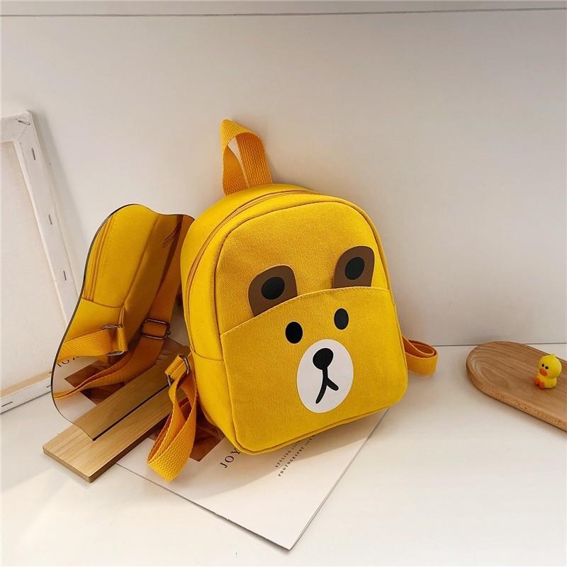 Childrens Cartoon Backpack With Breathable Canvas Material For Kindergarten Kids