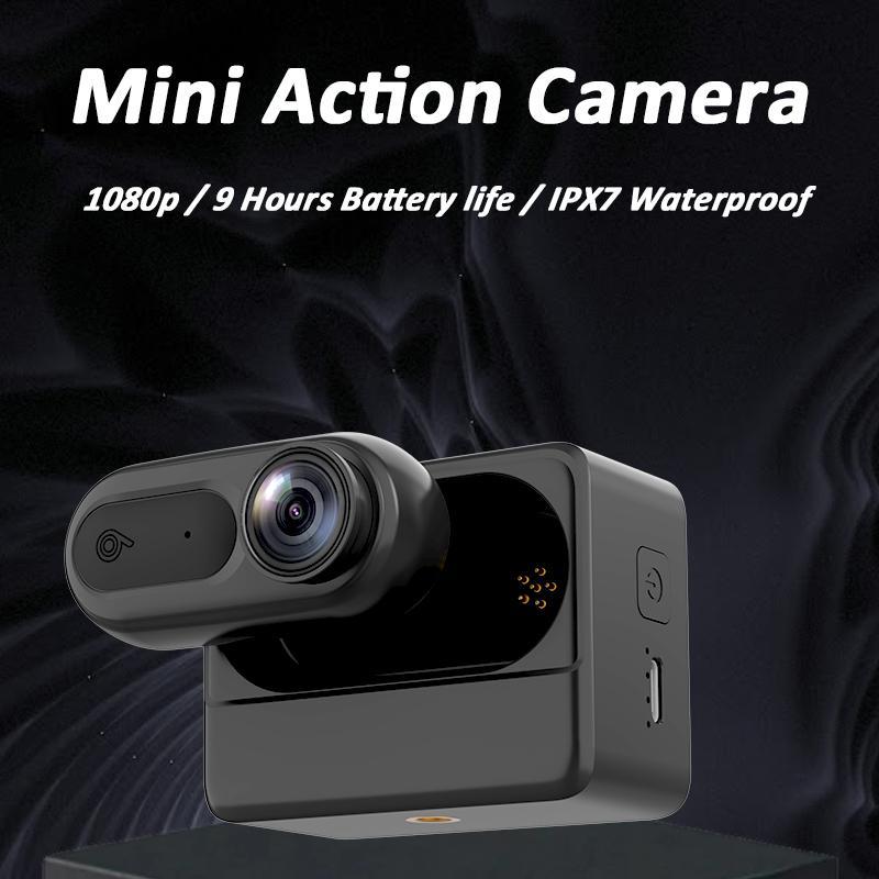 VD02 1080P Waterproof 2 meters Thumb Action Camera POV Cam Small Magnetic Body Camera Portable Vlogging Camera,Hands-Free
