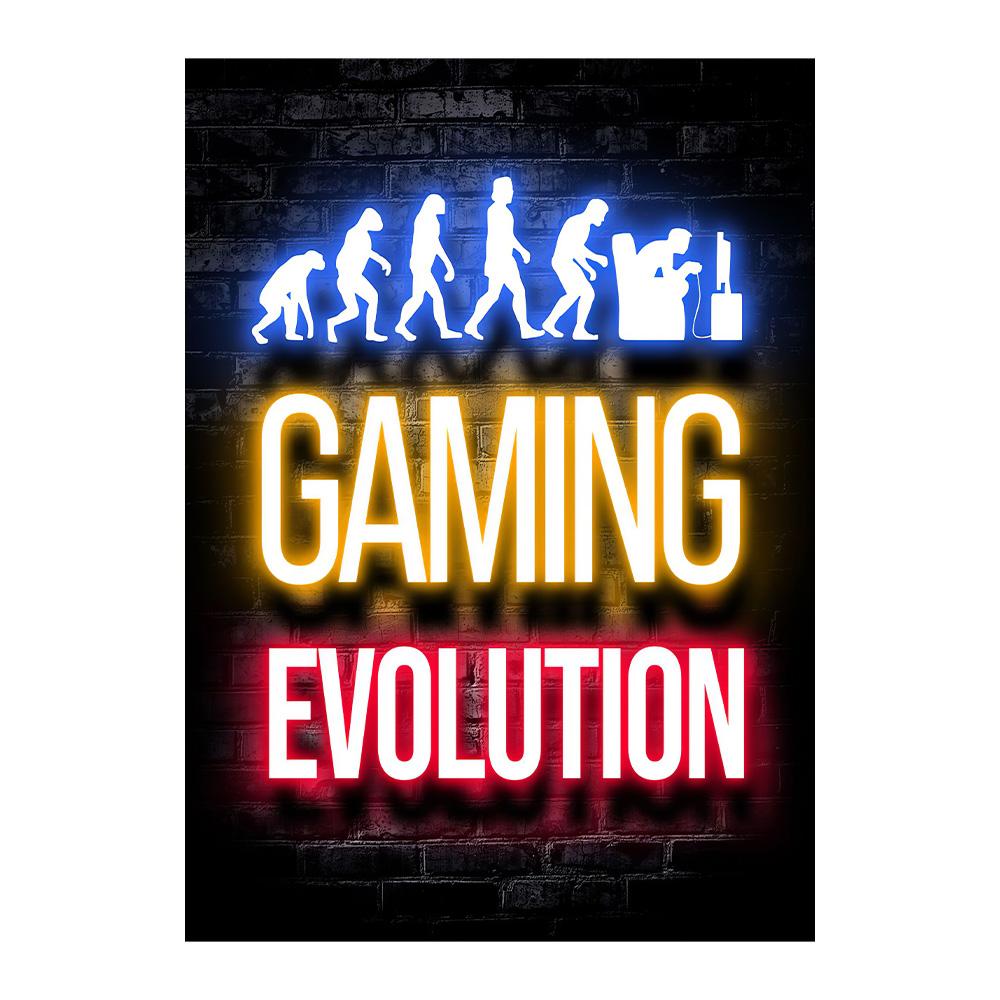 Neon Gaming Gamer Wandkunst Poster Drucke Gamer Leinwandmalerei Leinwandbild für Kinder Jungenzimmer Dekoration Spielzimmer Cuadros