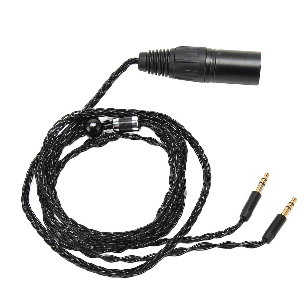 4 Pin XLR Male To Dual 3.5mm Male Headphone Cable for Arya Sundara Ananda HE400SE for MDR Z7 Z7M2 Z1