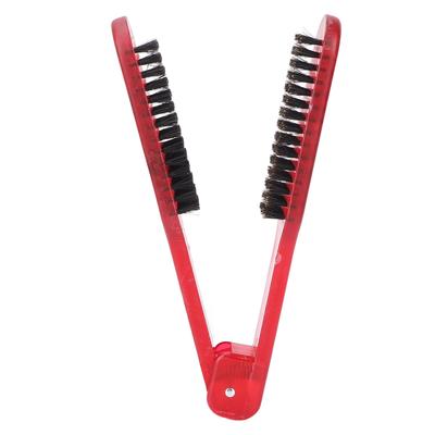 Borsten Haarbürste Antistatisch Hitzebeständig Doppelseitige Borsten Haarbürste KammRot