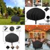Durable Black Fire Pit Cover For Outdoor Bbq Grill Weather Resistant And Dustproof