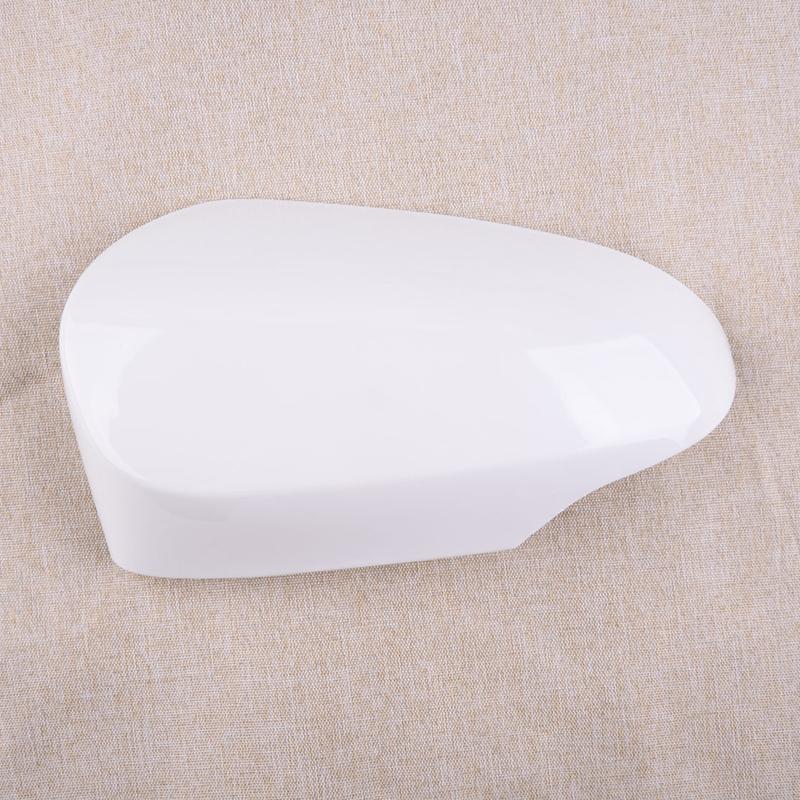 Car Left Side Wing Rearview Mirror Cover Cap ABS Fit For Toyota Yaris 2012- White