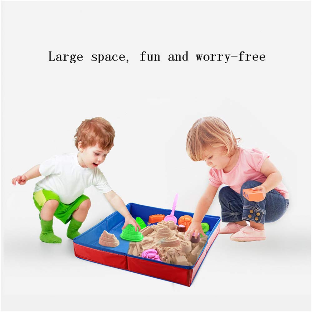 Sand Table, 48x48cm Foldable Oxford Cloth Sand Tray, Sensory Toy for Kids, Gift for Boys