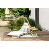 Chaise Longue Swing Lounger AMAZONAS - Crème - Bois - Panneaux de particules