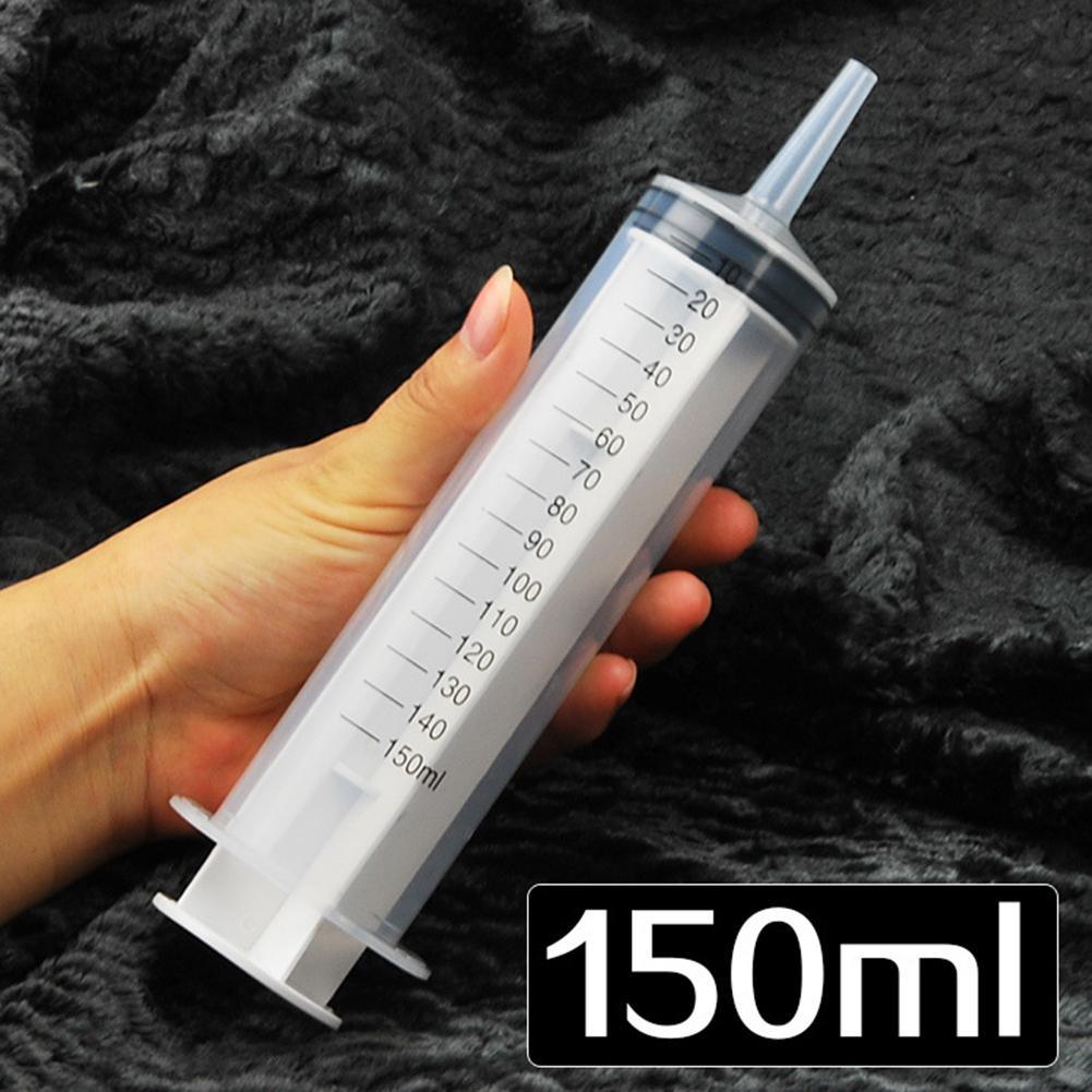 60/100/150ML Plastic Syringe With Tube Converter Cap For Liquid Oil Glue Applicator Experiments Industrial Large Syringe Tubing