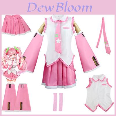 Hatsune Miku Roze Dienstmeisjes Uniform Cosplay Kostuum Voor Carnaval Of Feest