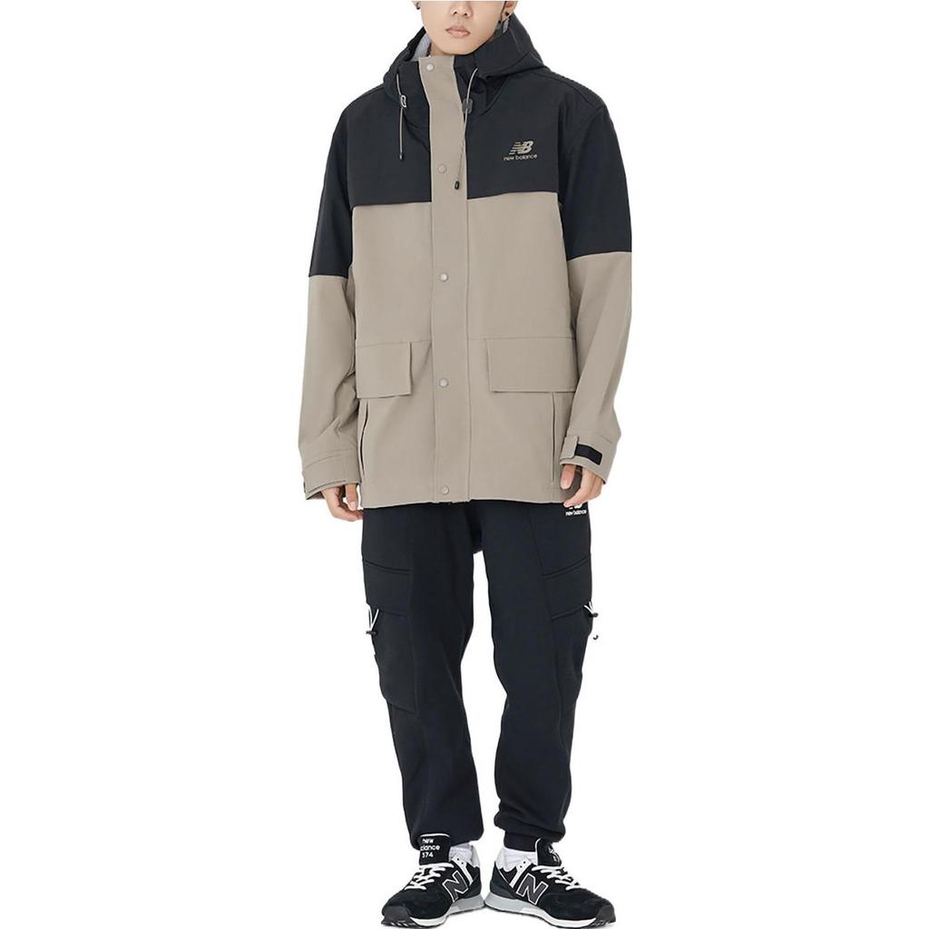 New Balance Jackets Men's Khaki Hooded Moderate Other AMJ23315-DRI