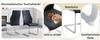 [Set of 2] Dining Chair in Black Diamond Pattern: High Backrest + Comfortable Seat Cushion, Silver-Colored Metal Frame Non-Slip and Durable