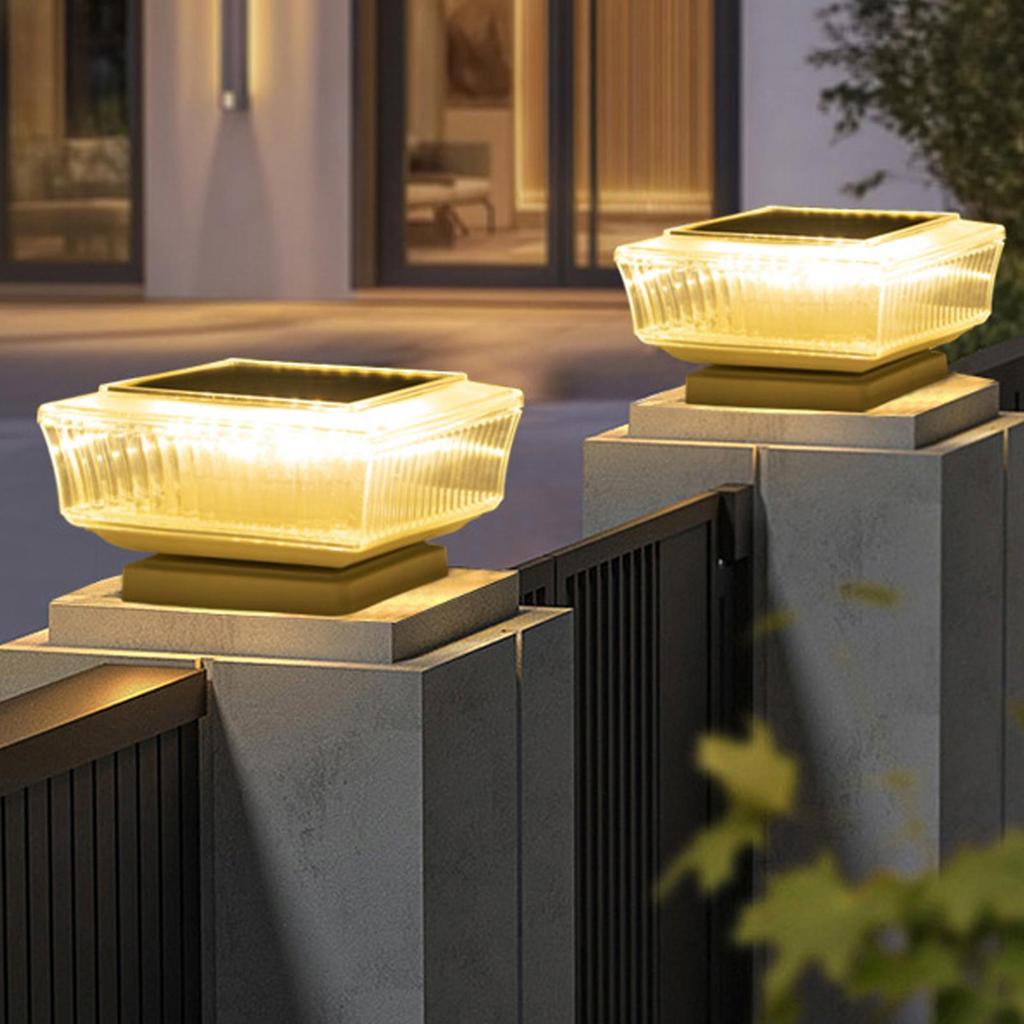 Solar Post Lights Outdoor Solar Lights Waterproof LED Lamp For Driveway Staircase Gate Pool Backyard Deck Balcony Porch Path
