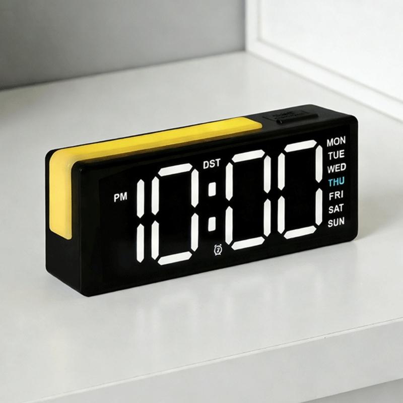 Digital Alarm Clock for Bedroom Desk Clock for Living Room Bedroom with Large Number,Dimmer,Loud Alarm Day of Week