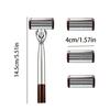 Manual Razor Set for Men, 8-Layer Blade Shaving Head for Face, Beard, Moustache and Travel Use