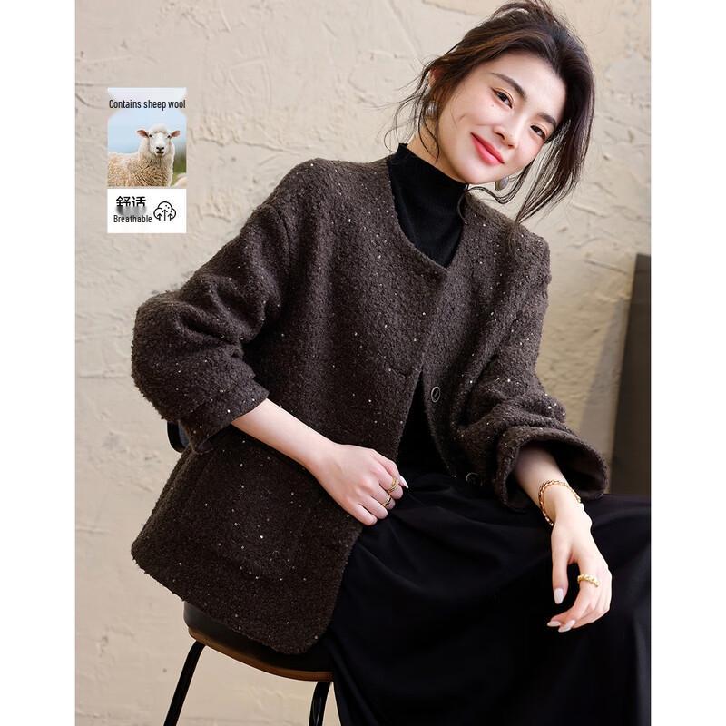 Demana Women's Luxurious Merino Wool Double-Faced Winter Coat