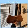 Stilvolle minimalistische Handtasche für Damen Vielseitige einfarbige Unterarmtasche in Schwarz oder Braun