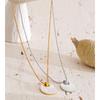 Yhpup Stainless Steel Natural Shell Drop Fashion Necklace High Quality Summer Style Trendy Korean Jewelry for Women