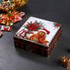 Exquisite Cartoon Christmas Gift Box Tinplate Party Supplies Xmas Ornaments Square Christmas Decoration Christmas Candy Box