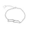 PANJBJ 925 Sterling Silver Geometry Bracelet for Women Hollow Out Minimalism Versatile Chain Hip Hop Jewelry Gift Dropshipping