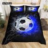 Bedding Set Microfiber Sport Theme Bedspread Cover Soccer Field Duvet Cover  Double or Single  Football Comforter Cover Bedroom