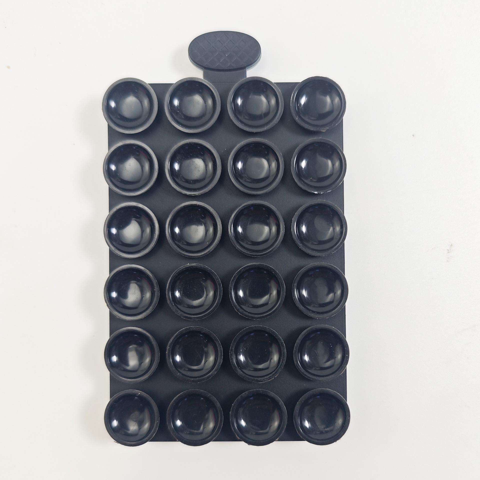 

24-Piece Double-Sided Thick Silicone Suction Cups for Phone/Tablet Car Mount чорний