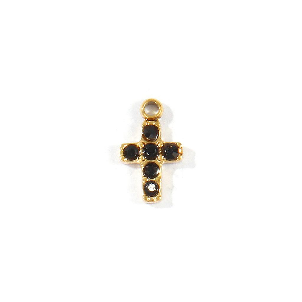 1 Piece Mini Flower Heart Star 304 Stainless Steel Charms Multicolor Cubic Zirconia 18K Gold Plated Pendant DIY Necklace Making