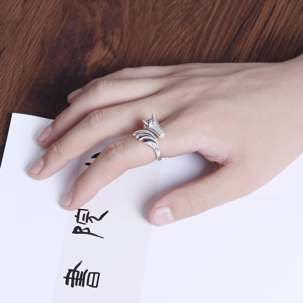 Men Hip Pop Pegasus Open Ring