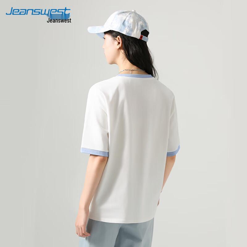Jeanswest 2025 Spring Women's Colorblock Cotton T-Shirt