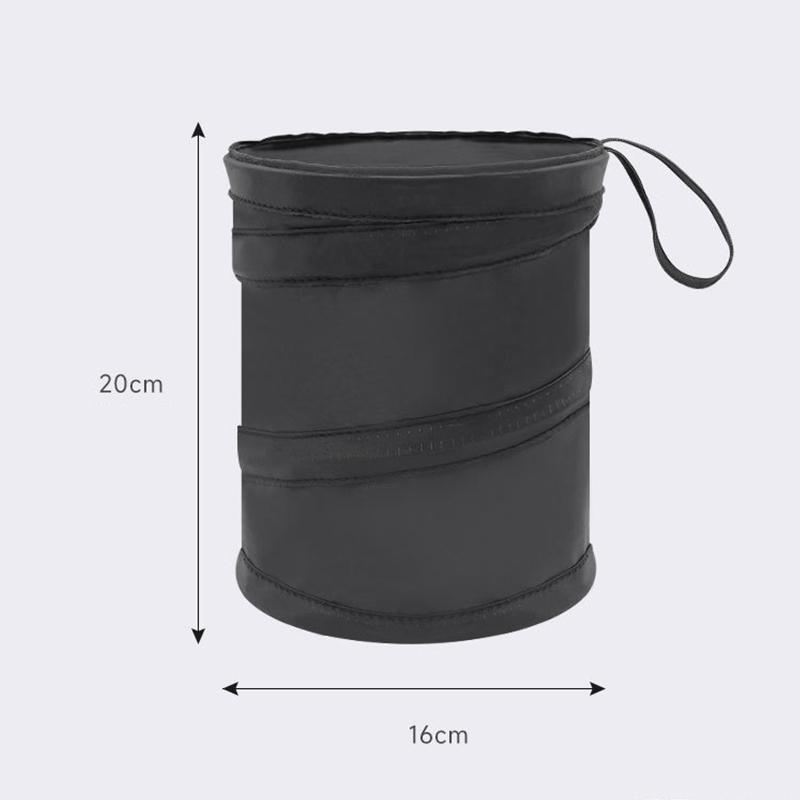 1PC Portable Car Trash Can Durable Foldable Hanging Storage Bag Oxford Cloth Universal Chair Back Bucket for Vehicle Interior Or