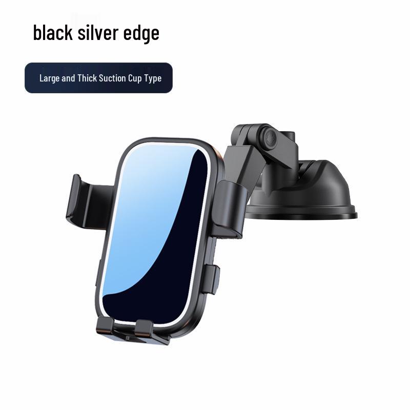 Universal Car Phone Holder with Suction Cup, Auto-Locking, Supports Horizontal & Vertical Screens