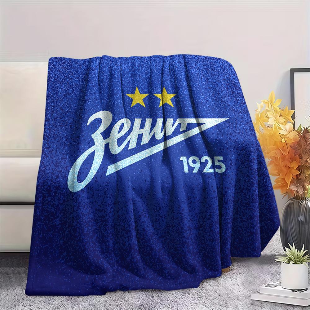 Zenit team emblem,pattern Flannel Blanket, High quality Comfortable for All Seasons, Home Decor, Warmth and Comfort, Perfect for Gifts.