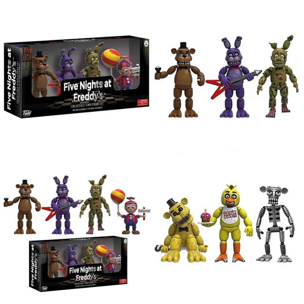 Stupende 4 Pezzi Action Figures Five Nights At Freddy's Pizza Simulator Per Collezionisti Definitivi