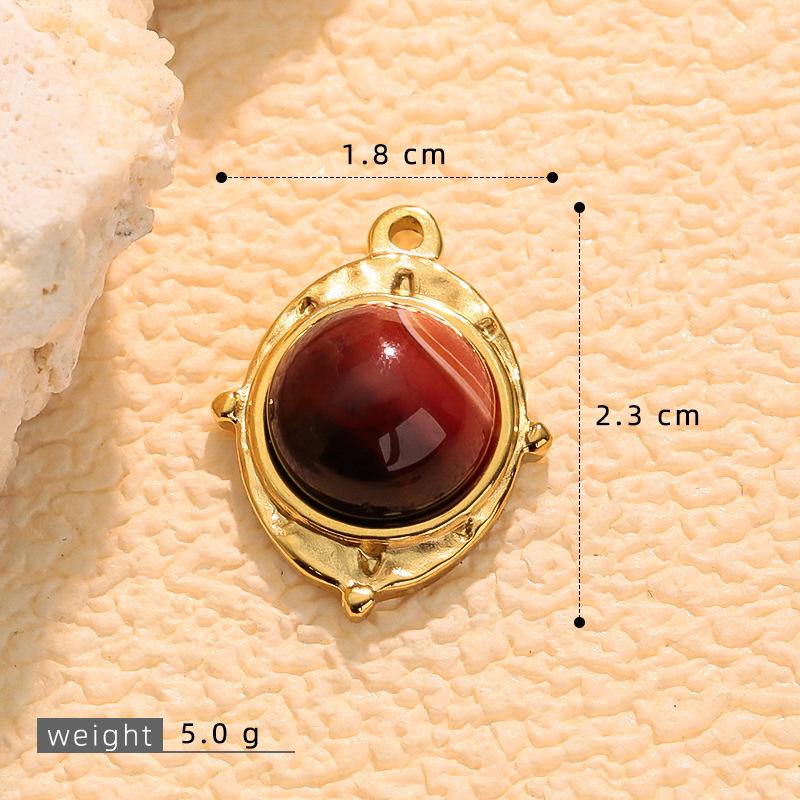 Maillard Style Multicolor Natural Stone Oval and Irregular Pendant, Necklace, Earrings, and Bracelet Accessories