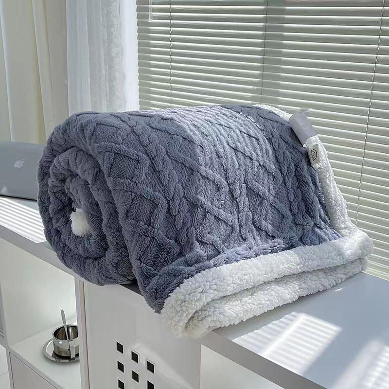 Nytt vinterteppe Hjem Varm Sherpa Mykt Sofatrekk Kast Nyfødt Wrap Barn Sengeteppe Reise Tekstil Fleece Tykt Varmt teppe
