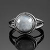 CopperRings With 10MM Round Natural Moonstones Women's Wedding Party Anniversary Fine Jewelry Ring