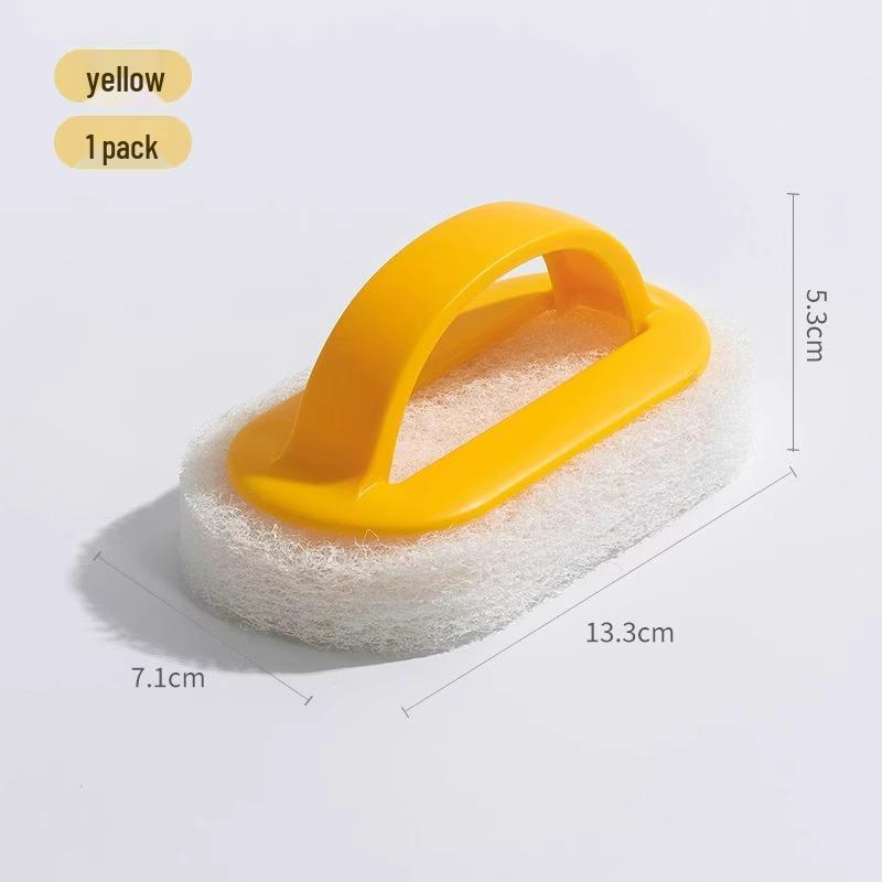 Tile & Glass Cleaning Brush with Handle for Bathroom, Kitchen & Vertical Surfaces