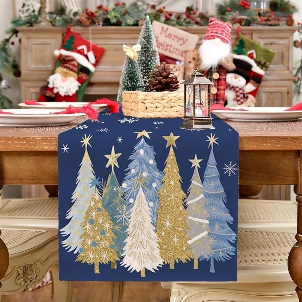 Desk Decor Christmas Table Runner Christmas Tree Xmas Tablecloth Christmas Table Flag  Living Room