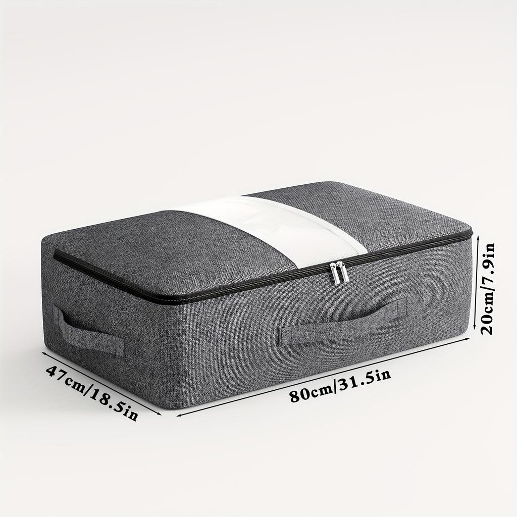 1 pz Borsa portaoggetti sotto il letto con finestra trasparente, con manico, grande capacità, per riporre vestiti, piumoni, coperte