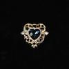 10Pcs Fashion Vintage Hollow Lace Crystal Peach Heart Love Accessories Baroque Alloy Accessories DIY Handmade Materials