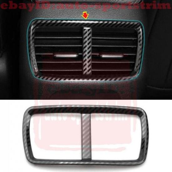 For Hyundai Sonata 20-23 Carbon fiber Steel Rear Air Condition Vent Trim 1PCS