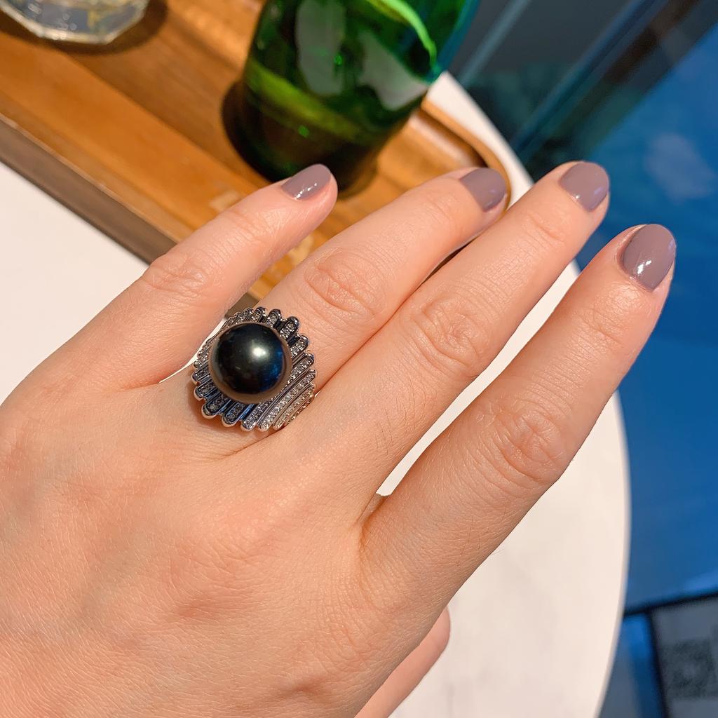 Wish Ao Fritillary Pearl Women's Ring Fashion Creative Jewelry, Adjustable Ring Hand
