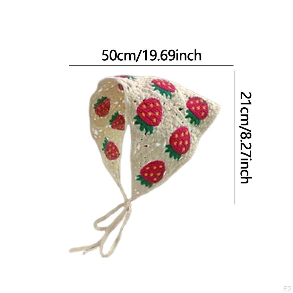 Women Bandana Crochet Elegant Decoration Vintage Hairstyle Scarf