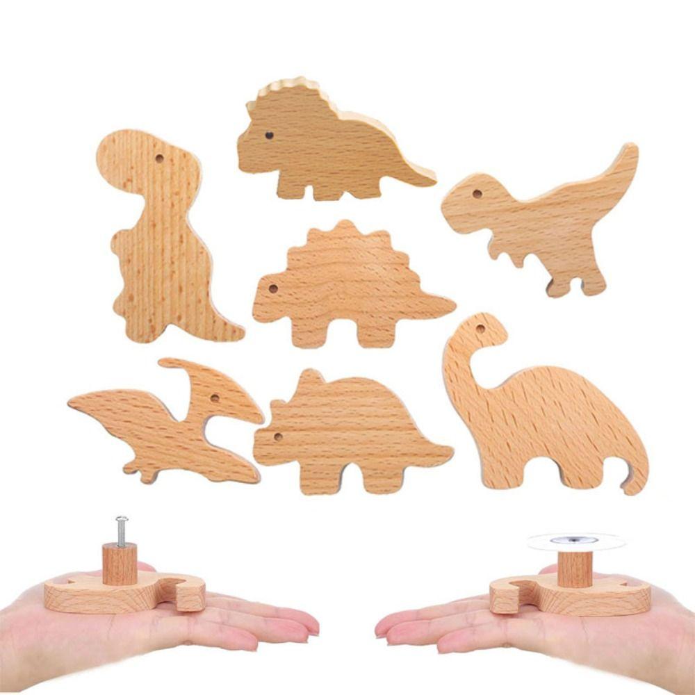 

Cute Hook Animal Wood Furniture Handles Dinosaur Cabinets Drawers Knobs Bedroom Style 1