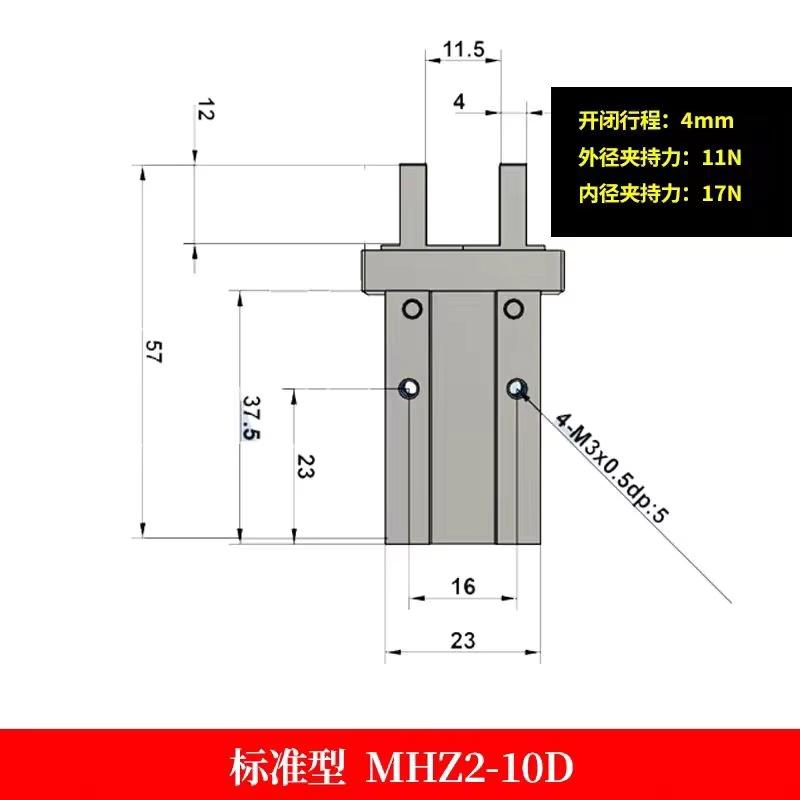 

MHZ2 10D 16D 20D 25D 32D 40D Double Acting Air Gripper Pneumatic Finger Cylinder SMC Type Aluminium Clamps Bore 10-40mm Grab